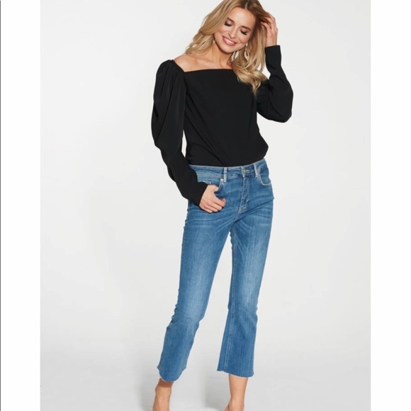 Maare Clothing Black Puff Long Sleeve Top Sz XS - Picture 1 of 6